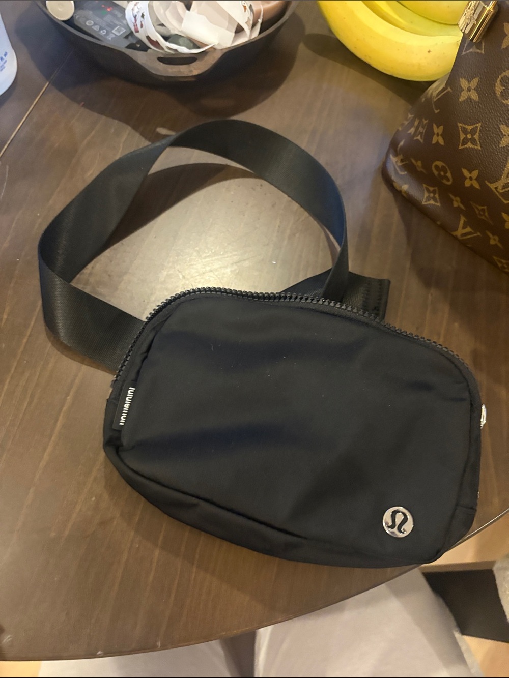 lululemon athletica Black Nylon Belt Bag
